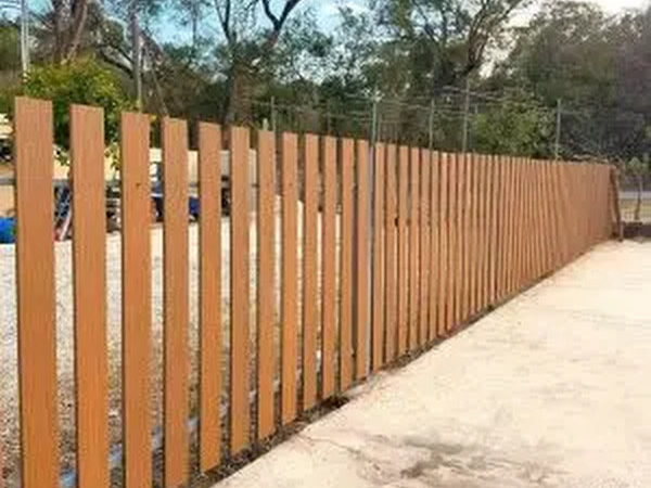 A fence built out of WPC Panels