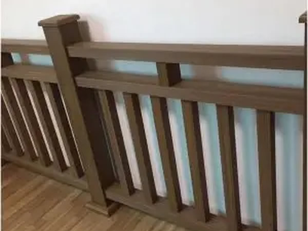 A railing made with WPC Panels